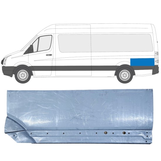 Reparationspanel til bagskærm bageste del til Volkswagen Crafter 2005-2017 / Venstre 13895