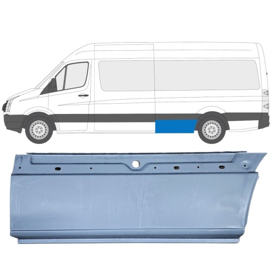 Bagskærm reparationspanel til Volkswagen Crafter 2005-2017 / Venstre 13446