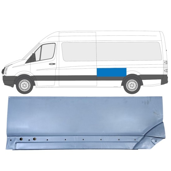 Bagskærm reparationspanel til Volkswagen Crafter 2005-2017 / Venstre 13896