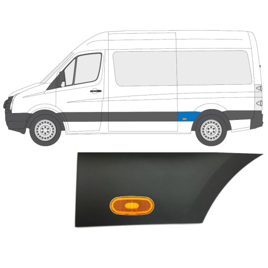 Stødliste til bagskærm med lampe til Volkswagen Crafter 2005-2017 / Venstre / Sæt 14089