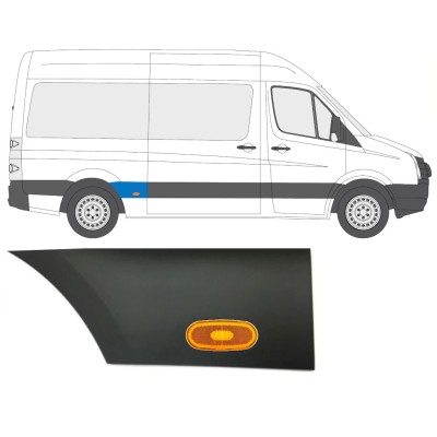 Stødliste til bagskærm med lampe til Volkswagen Crafter 2005-2017 / Højre / Sæt 14088