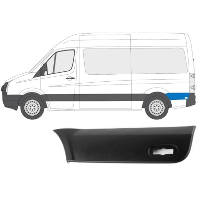 Stødliste til bagskærm bag hjulet til Volkswagen Crafter 2005-2017 / Venstre 13690