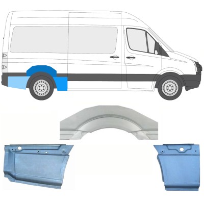 Bagskærm reparationspanel til Volkswagen Crafter 2005-2017 / Højre / Sæt 13941