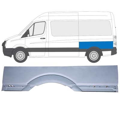 Stor reparationsplade til bagskærm til Volkswagen Crafter 2005-2017 / Venstre 15510