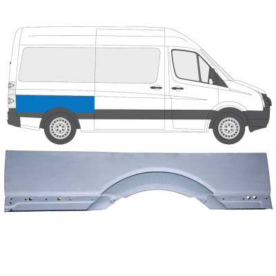 Stor reparationsplade til bagskærm til Volkswagen Crafter 2005-2017 / Højre 15511