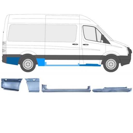 Reparationspanel sæt til Volkswagen Crafter 2005-2017 / Højre / 14502