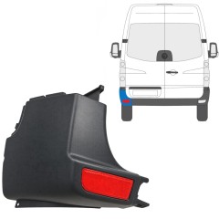 Bageste stødfangerhjørne med reflekslampe til Volkswagen Crafter 2005-2017 / Venstre / Sæt 15552
