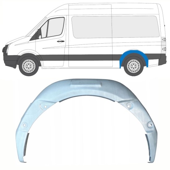 Bag hjulkasse indvendig reparationsplade til Volkswagen Crafter 2005-2017 / Venstre 13898