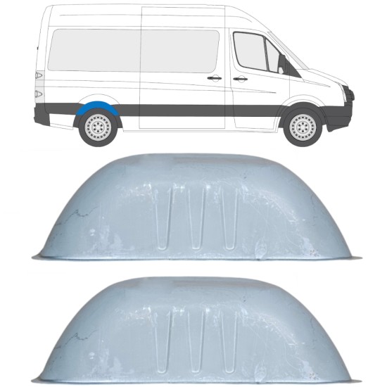 Bagerste hjulkasse til Volkswagen Crafter 2005-2017 / Sæt 14283