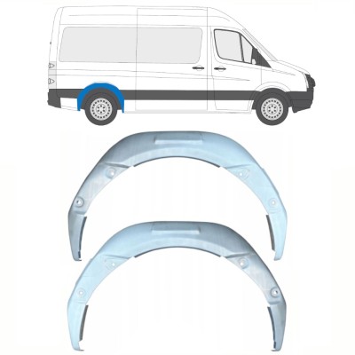 Bag hjulkasse indvendig reparationsplade til Volkswagen Crafter 2005-2017 / Venstre+Højre / Sæt 15497