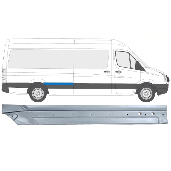 Bagskærm reparationspanel til Volkswagen Crafter 2005-2017 / Højre 14332