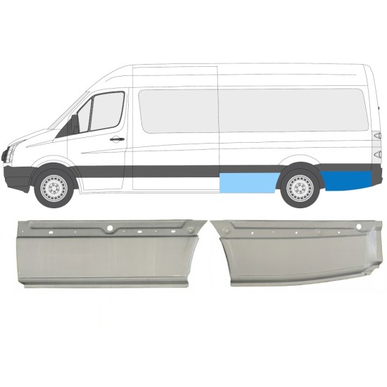 Bagskærm reparationspanel til Volkswagen Crafter 2005-2017 / Venstre / Sæt 14127