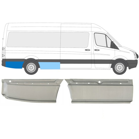 Bagskærm reparationspanel til Volkswagen Crafter 2005-2017 / Højre / Sæt 14128