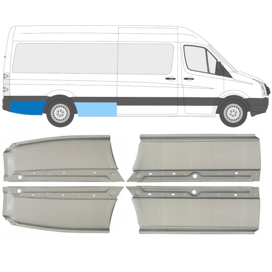 Bagskærm reparationspanel til Volkswagen Crafter 2005-2017 / Sæt 14486