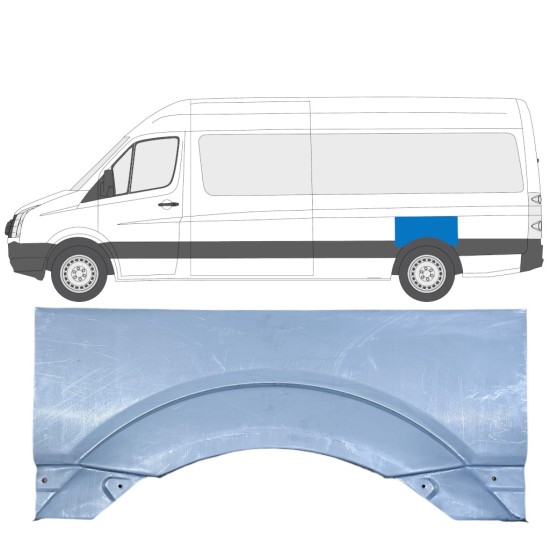 Bagskærm reparationspanel til Volkswagen Crafter 2005-2017 / Venstre 13441