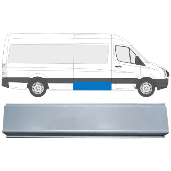 Sideplade udvendig + ydre til Volkswagen Crafter 2005-2017 / Venstre = Højre (symmetrisk) 13972