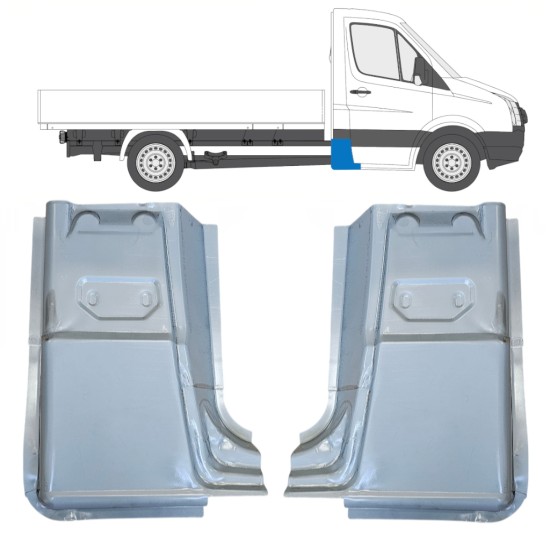Reparationspanel til bageste hjørne til Volkswagen Crafter 2005-2017 / Venstre+Højre / Sæt 15504