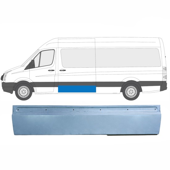 Reparationspanel til skydedør udvendig til Volkswagen Crafter 2005-2017 / Venstre = Højre (symmetrisk) 13511
