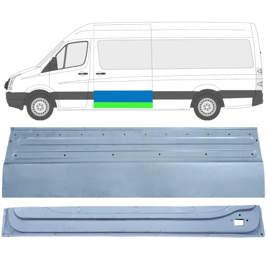 Reparationsplade skydedør indre og ydre til Volkswagen Crafter 2005-2017 / Venstre / Sæt 14320