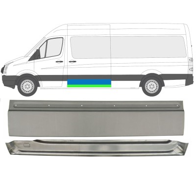 Reparationsplade til skydedør til Volkswagen Crafter 2005-2017 / Venstre / Sæt 14198