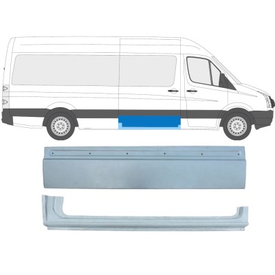 Reparationsplade til skydedør til Volkswagen Crafter 2005-2017 / Højre / Sæt 14013