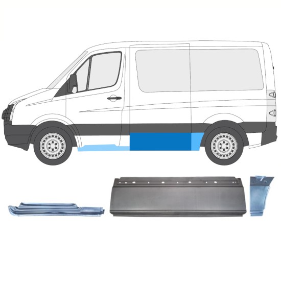 Reparationspanel sæt til Volkswagen Crafter 2005-2017 / Venstre / 15605