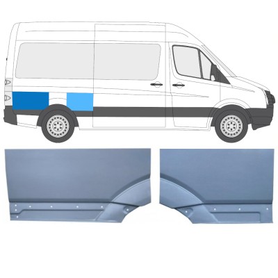Bagskærm reparationspanel til Volkswagen Crafter 2005-2017 / Højre / Sæt 15522