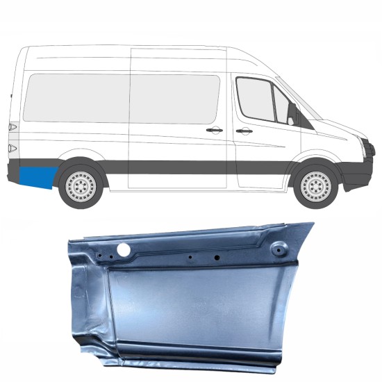 Bagskærm reparationspanel til Volkswagen Crafter 2005-2017 / Højre 13443