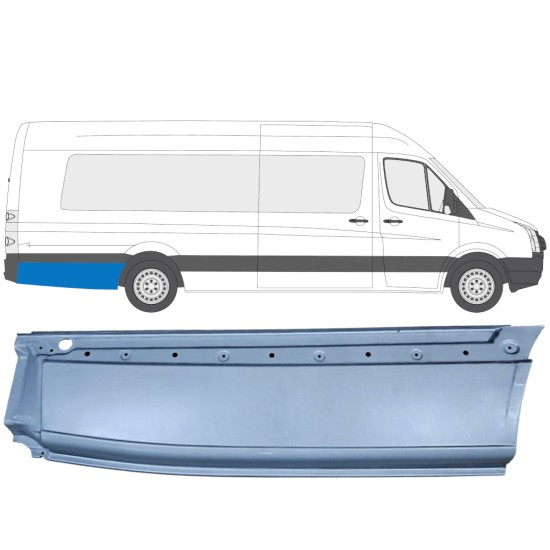 Bagskærm reparationspanel til Volkswagen Crafter 2005-2017 / Højre 13512