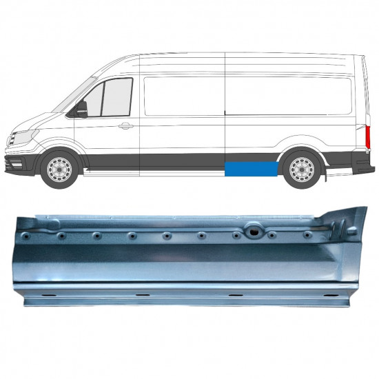 Bagskærm reparationspanel til Volkswagen Crafter / MAN THE 2017- / LWB / Venstre 11599