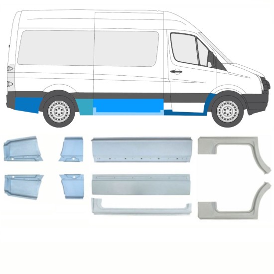 Reparationspanel sæt til Volkswagen Crafter 2005-2017 / Venstre+Højre / 15541