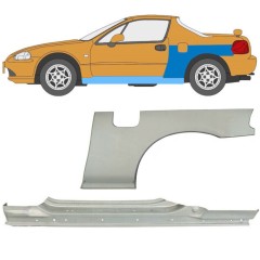 Dørpanel + reparationsplade bagskærm til Honda Civic Del Sol 1992-1998 / Venstre / Sæt 11144