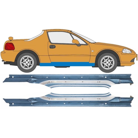 Dørpanel til Honda Civic Del Sol 1992-1998 / Venstre+Højre / Sæt 10537