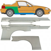 Dørpanel og bagskærm reparationspanel til Honda Civic CRX Del Sol 1992-1998 / Sæt 9519
