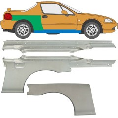 Dørpanel og bagskærm reparationspanel til Honda Civic Del Sol 1992-1998 / Sæt 9519