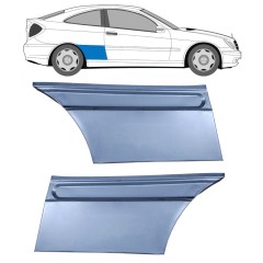 Bagskærm reparationspanel til Mercedes CL-Class 203 2000-2008 / Venstre+Højre / Sæt 9619