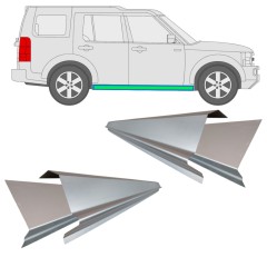 Dørpanel reparationsplade indre + ydre til Land Rover Discovery 2004-2009 / Venstre+Højre / Sæt 10939
