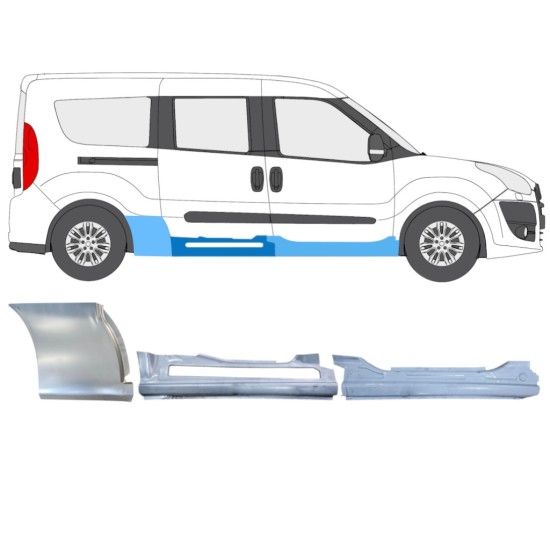 Reparationspanel sæt til Fiat Doblo 2010-2022 / Højre / 15000