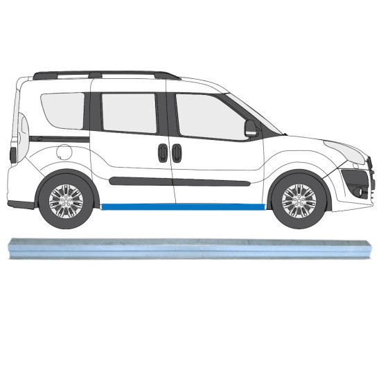 Dørpanel reparationsplade til Fiat Doblo 2010-2022 / Venstre = Højre (symmetrisk) 15357