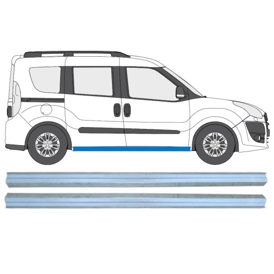 Dørpanel reparationsplade til Fiat Doblo 2010-2022 / Venstre+Højre / Sæt 15361