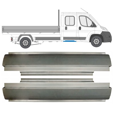 Bagerste reparationsdørpanel til Fiat Ducato 2006-2014 / Venstre+Højre / Dobbeltkabine / Sæt 14565