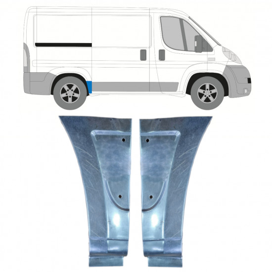 Bagskærm reparationspanel til Fiat Ducato 2006- / SWB / Sæt 11474