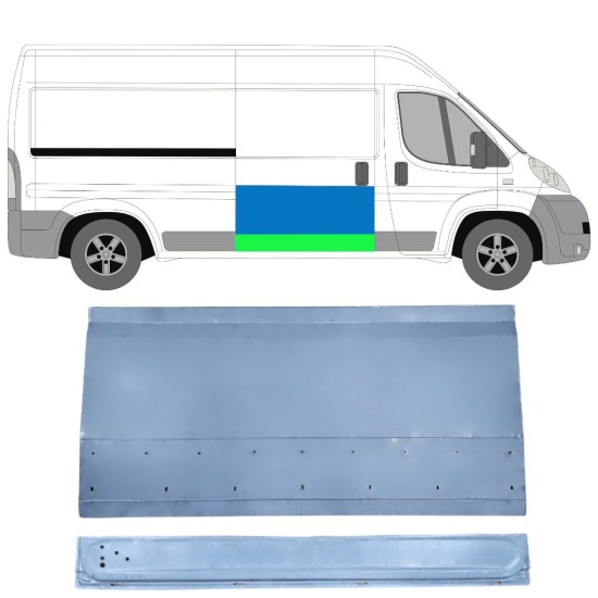 Reparationsplade skydedør indre og ydre til Fiat Ducato 2006-2014 / Højre / Sæt 14824 Reparationsplade skydedør indre og ydre til Fiat Ducato 2006-2014 / Højre / Sæt 14824