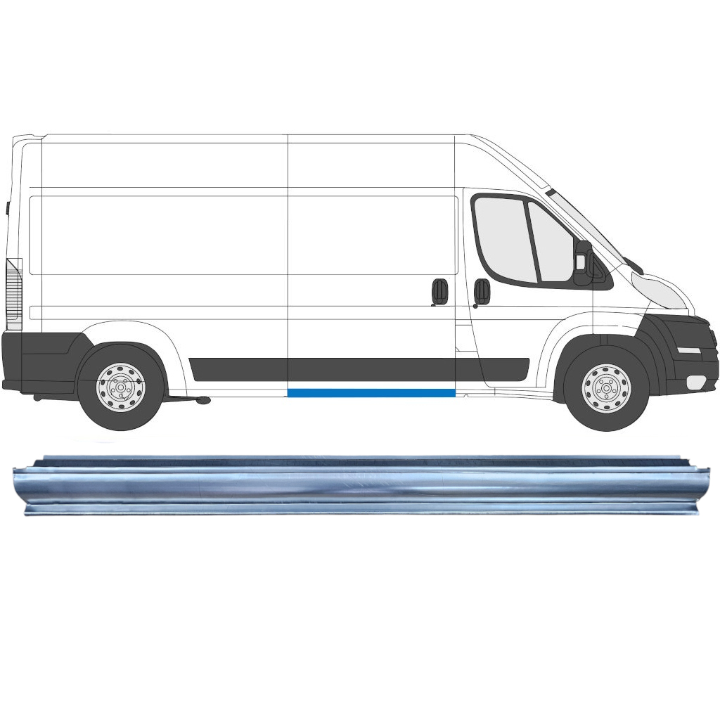 Reparationspanel Til Skydedør Til Fiat Ducato 2006- / Venstre = Højre (Symmetrisk) 5947