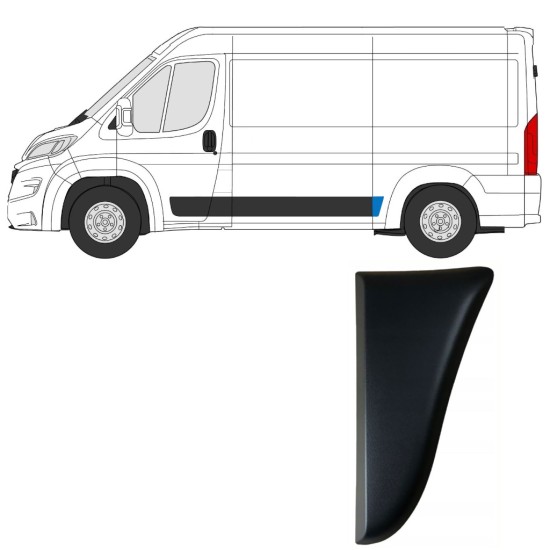Pynteliste til bagskærm til Fiat Ducato 2018- / Venstre 14803