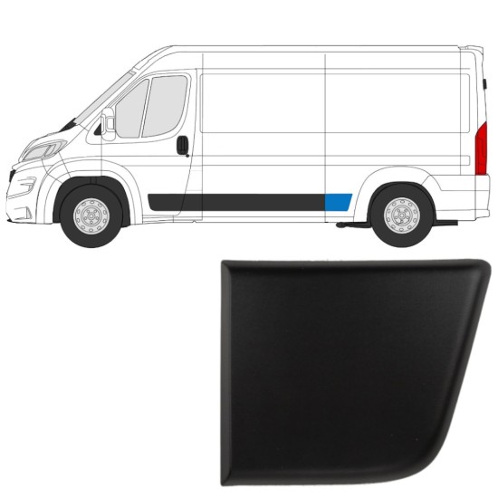 Pynteliste til bagskærm til Fiat Ducato 2018- / Venstre 14805