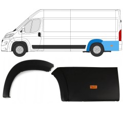 Sæt af hjulkasselister bag med lampe til Peugeot Boxer 2018- / Venstre / 14461
