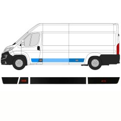 Sæt af sidelister til Fiat Ducato 2018- / Venstre / 8487