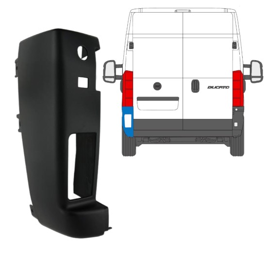 Bageste stødfangerhjørne 180 grader