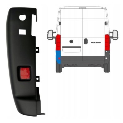 Bageste stødfangerhjørne 180 grader til Peugeot Boxer 2018- / Venstre 16033